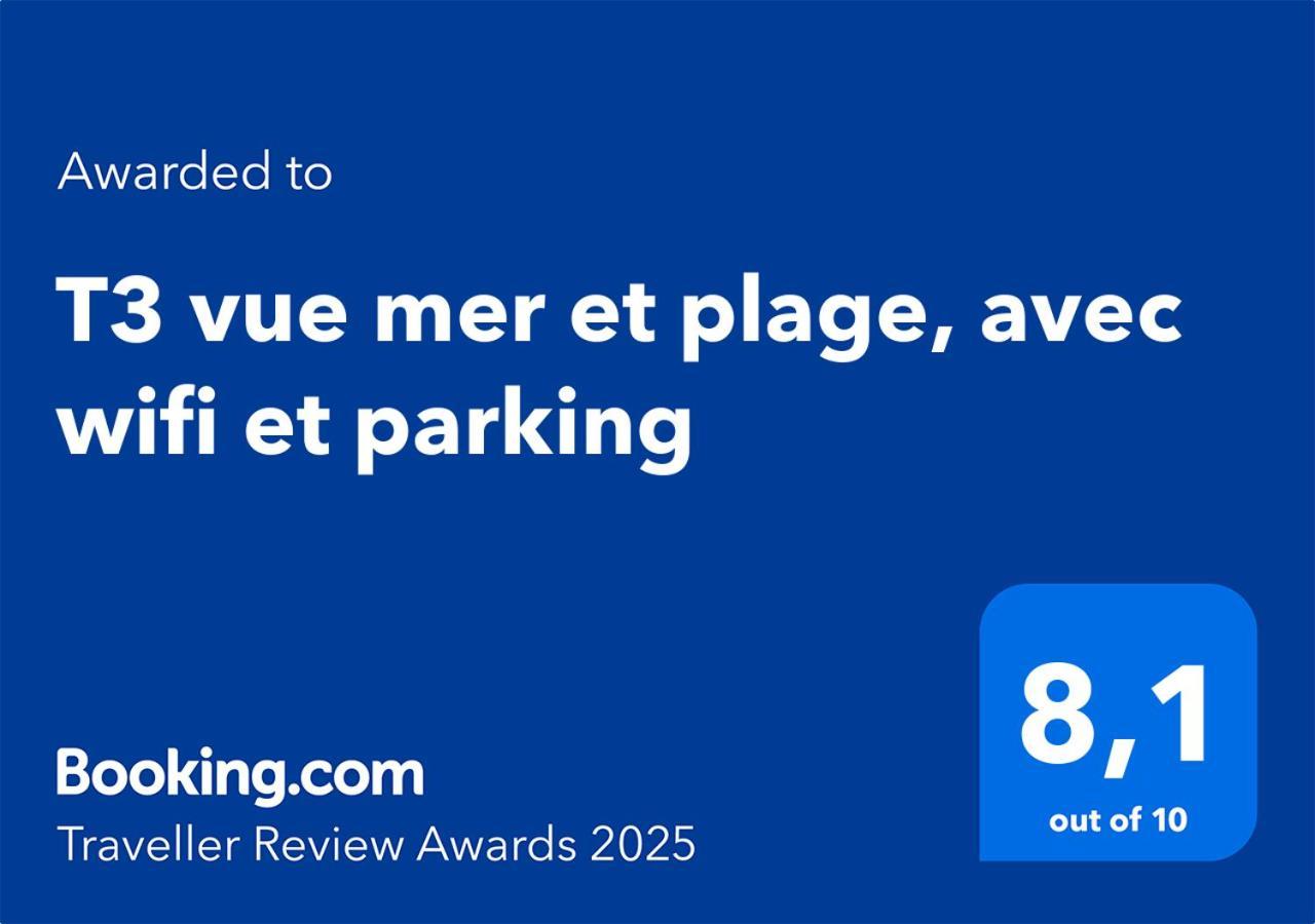 T3 vue mer et plage, avec wifi et parking Saint-Pierre-la-Mer  Buitenkant foto